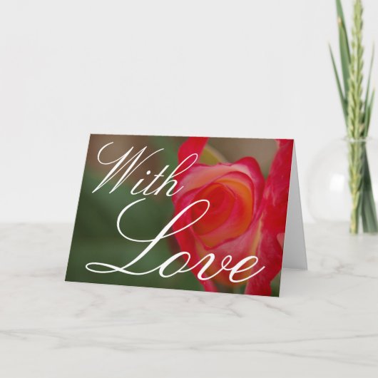 Carte de voeux Red Rose (Devant)