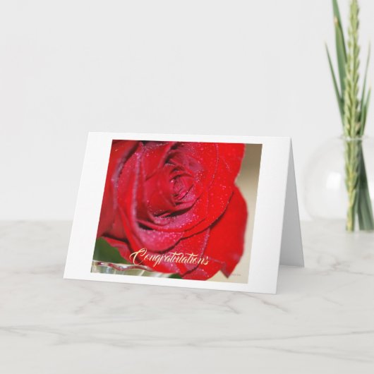 Carte de voeux Red Rose (Devant)
