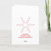 Carte de voeux Red White Valentine Heart Snowflake (Dos)