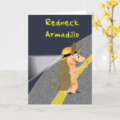 Carte de voeux Redneck Armadillo (Fleur jaune)