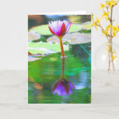 Carte de voeux Réflexions (Fleur jaune)