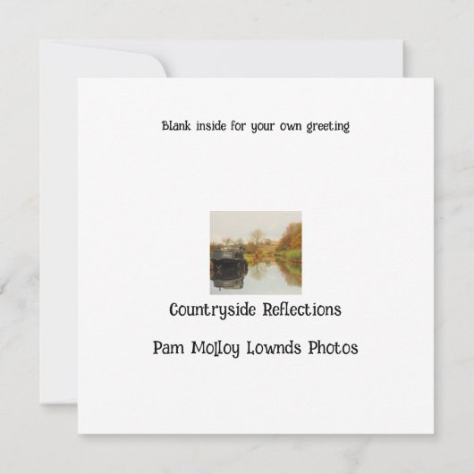 Carte de voeux Réflexions Campagne (Dos)