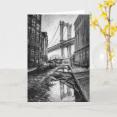 Carte de voeux Réflexions de la ville (Fleur jaune)