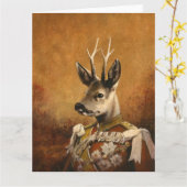 Carte de voeux Rega Roe Deer (Fleur jaune)