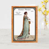 Carte de voeux Regency Fashion 1802 (Fleur jaune)