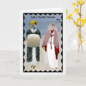 Carte de voeux Regency Fashion 1805 (Fleur jaune)