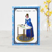 Carte de voeux Regency Fashion 1824 (Fleur jaune)