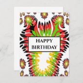 Carte de voeux reggae abstraite (Devant / Derrière)