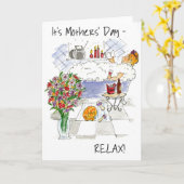 Carte de voeux 'Relax on Mother's Day' (Fleur jaune)