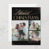 Carte de vœux religieuse de Noël bénie (Devant / Derrière)