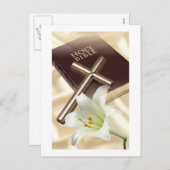 Carte de voeux religieuse de Pâques (Devant / Derrière)