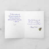 Carte de voeux religieuse de Pâques 'Verre Trait' (Intérieur)