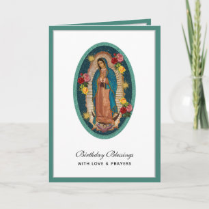 Carte de vœux religieuse élégante de Guadalupe
