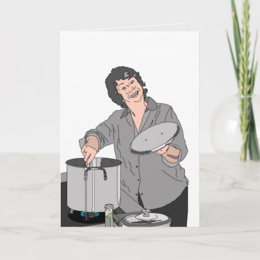 carte de voeux "remuant le pot" (Devant)