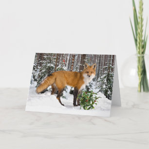 Carte de vœux "Renard d'hiver"