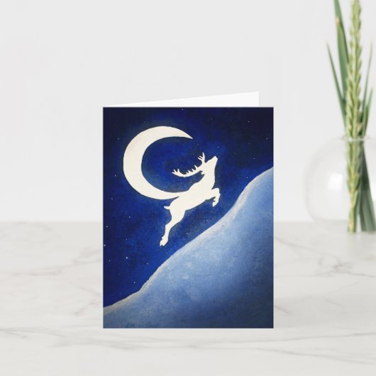 Carte de vœux renne (Devant)