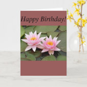 Carte de voeux renversante de nénuphar (Fleur jaune)