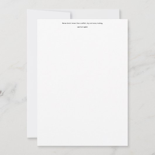 Carte de vœux requin infirmière (Dos)