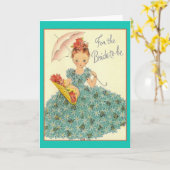 Carte de voeux Retro Bride (Fleur jaune)