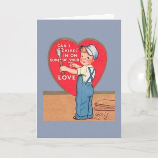 Carte de voeux Retro Carpenter Valentine's Day (Devant)