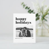 Carte de vœux rétro en typographie gras pour Joyeu (Debout devant)