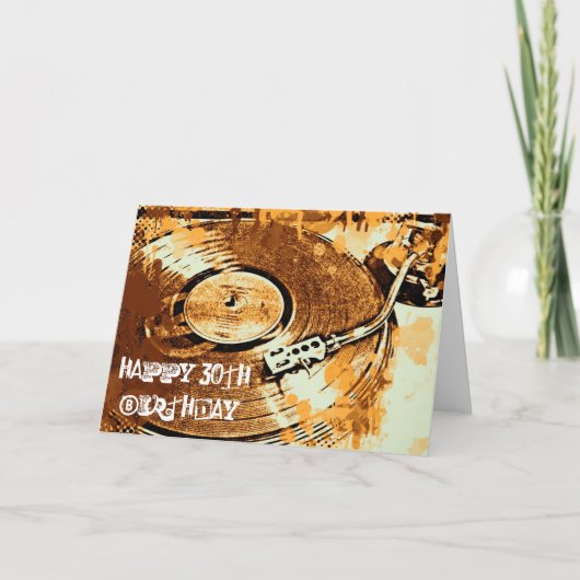 Carte de voeux Retro Happy 30th Birthday (Devant)