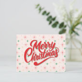 Carte de vœux rétro Joyeux Noël (Debout devant)