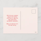 Carte de vœux rétro Joyeux Noël (Dos)