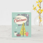 Carte de voeux Retro Noël 1958 - Personnaliser (Fleur jaune)