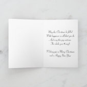 Carte de vœux rétro Noël arbre (Intérieur)