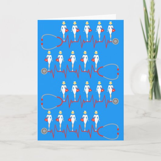 Carte de voeux Retro Nurse (Devant)