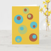 Carte de vœux rétro pliée vierge (Fleur jaune)