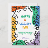 Carte de vœux rétro pour la Saint-Patrick (Devant)