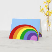 Carte de voeux Retro Rainbow (Fleur jaune)