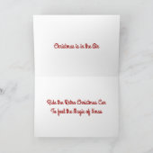 Carte de voeux Retro Red Car Christmas Tree (Intérieur)