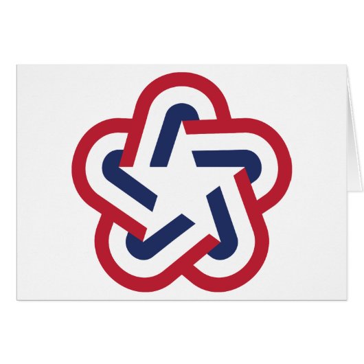 Carte de voeux Retro Star (Devant horizontal)