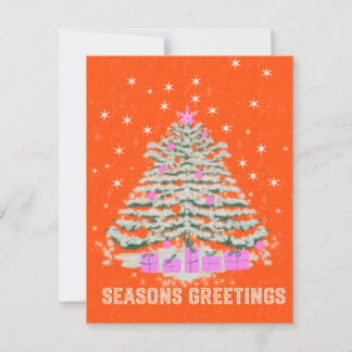 Carte de voeux Retro vintage sapin de Noël
