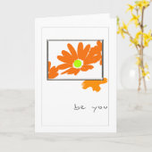 carte de voeux rêveuse (Fleur jaune)