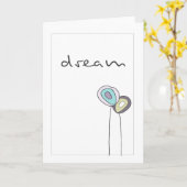 carte de voeux rêveuse (Fleur jaune)