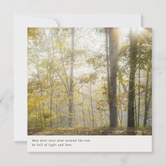 Carte de vœux rêveuse et douce inspirée de la forê (Devant)
