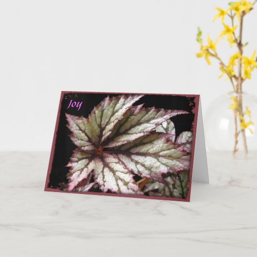 Carte de voeux Rex Begonia (Fleur jaune)