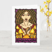 Carte de voeux Rhiannon (Fleur jaune)