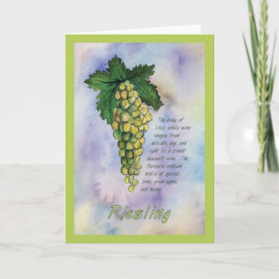 Carte de voeux Riesling Vin