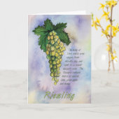 Carte de voeux Riesling Vins (Fleur jaune)