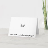 Carte de voeux RIP Tombstone (Dos)
