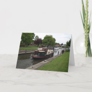 Carte de voeux River Thames at Chertsey Lock