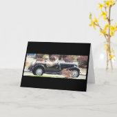 Carte de voeux Roadster (Fleur jaune)