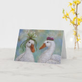 Carte de vœux - Roi et Reine (Fleur jaune)