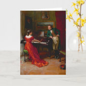 Carte de voeux Romance vintage (Fleur jaune)