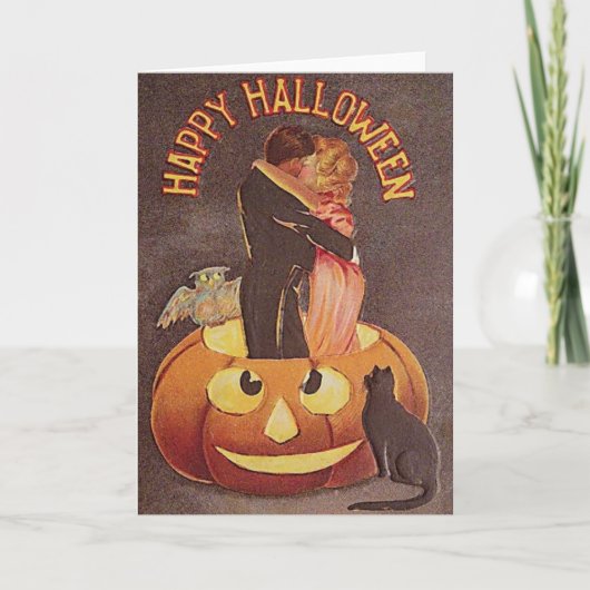 Carte de voeux Romance vintage de Halloween (Devant)